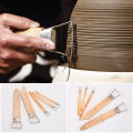 Pottery Ceramic Tool Widen Sawtooth Clay Texture Tool Paste Amending Tool Ceramic Sculpture Clay Plastic Bamboo Handle SnowWhite. 
