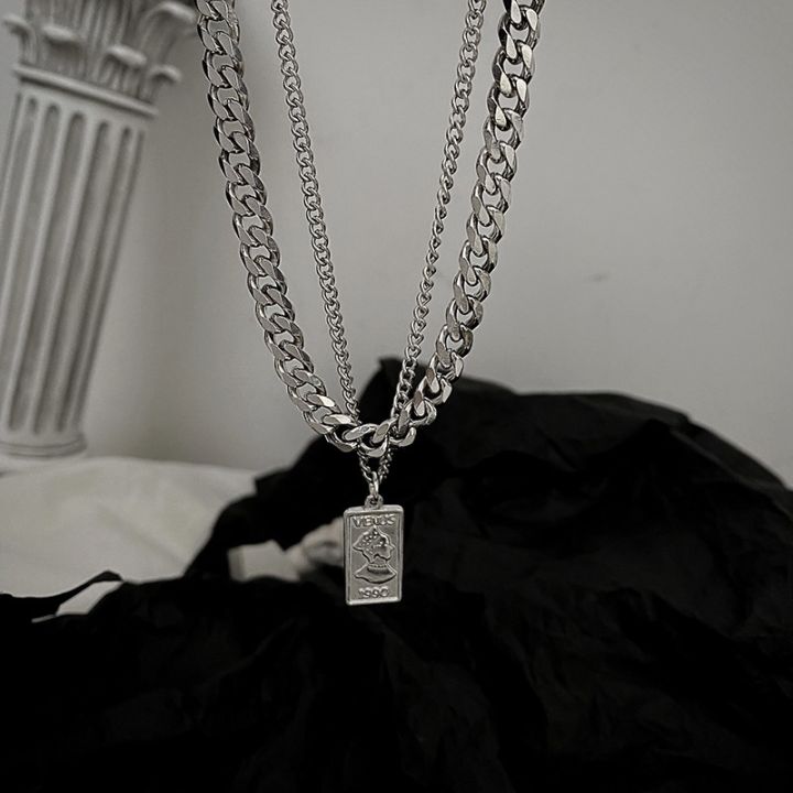 %E3%80%90Ready%20Stock%E3%80%91%20Love2Self%20X080%20Stainless%20Steel%20Non%20Tarnish%20Chain%20Necklace%20Double%20Layered%20Protrait%20Pendant%20Necklace%20for%20Men%20and%20Women%20-%20Image%207