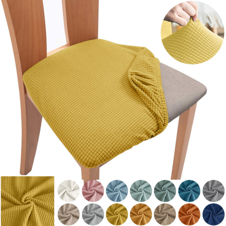 1/2/4/6 Pcs Jacquard Chair Cover For Dining Room Chair Seat