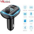 VR robot Bluetooth 5.0 FM Tran_s_mitter Wireless Handsfree Car Kit Bluetooth Car MP3 Audio Player with LED Light EQ Model. 