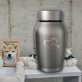 Pet Urns Stainless Steel Keepsake Urn Waterproof Pet Ash Urn Ash Container Gray. 