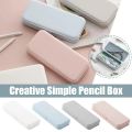 Square Multifunctional Solid Color Multi-grid Stationery Pencil Case Student Large-Capacity Pencil Storage Box.