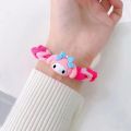Anime Sanrio Hair Tie Rubber Band Children's Kuromi Cinnamonroll Cartoon Hair Band Bestie Accessories Scrunchie Bracelet Gift.