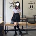 JK Uniform Set Genuine Full Set Summer Student College Style Junior High School Student White Shirt Graduation Season School Uniform Class Uniform. 