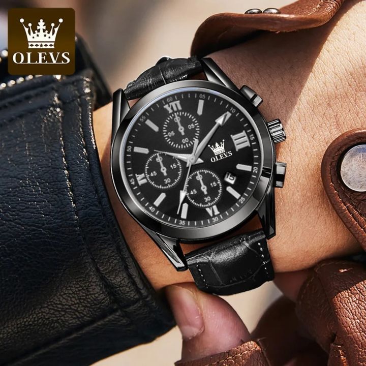 Olevs%20Elegant%20Men%20Fashion%20Analog%20Quartz%20Watch%20with%20Brown%20Leather%20Strap%20and%20Mineral%20Glass%20-%20Image%204