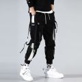 Men Casual Hop Cargo Pants Spring Trend Loose Hop Streamers Street Dance Pants Stretch Multi-Pocket Cargo Men Pants. 