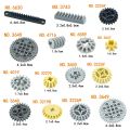 MOC Technical Gear Axle Bricks Parts Worm Rack Conector Train Car Crane Model Leduo 92693 3743 62821 Assembles Particles. 