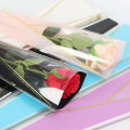 50pcs Single Rose Sleeves Flower Wrapping Bag Bouquet Packaging Bags Clear Cellophane Floral Wrappers For Valentine's Day Demoo.