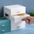 Office Stationery Mini Desktop Storage Box Multi-functional Large Capacity Jewelry Box Waterproof Dust Prevention Stationery Organizer Home. 