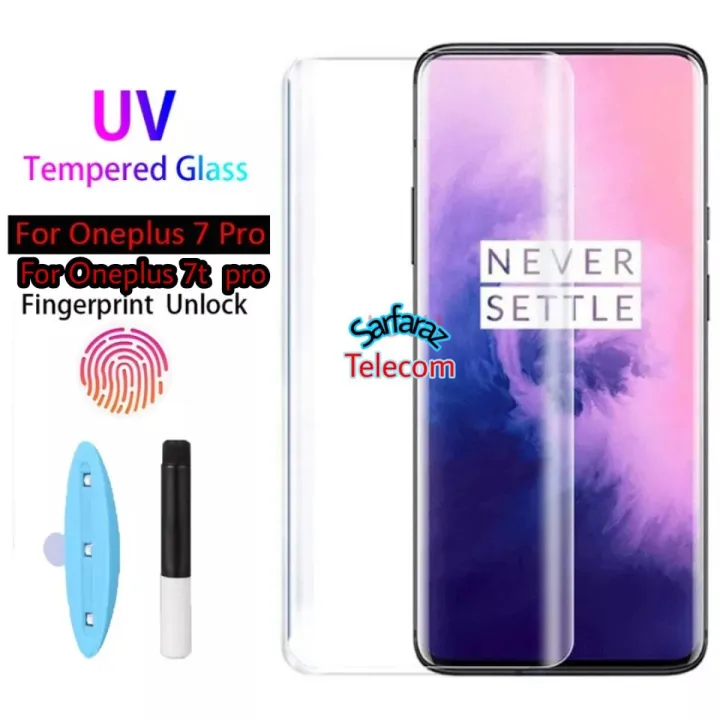 UV Liquid Full Glue Tempered Glass For Oneplus 7 pro / 7t pro