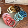 Simple and durable 6 Root Frosted Phone Line Hair Ring High Elastic Rubber Band Female Hair-Binding Ponytail Hair String Elegant Hair Accessories. 