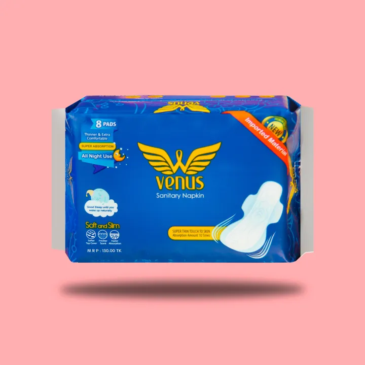 Venus%20Sanitary%20Napkin%20-%20Wings%20System%20-%20100%25%20Cotton%20-%20330%20MM%20-%20Combo%20of%2010%20Pack%20-%2080%20Pads%20-%20Image%203