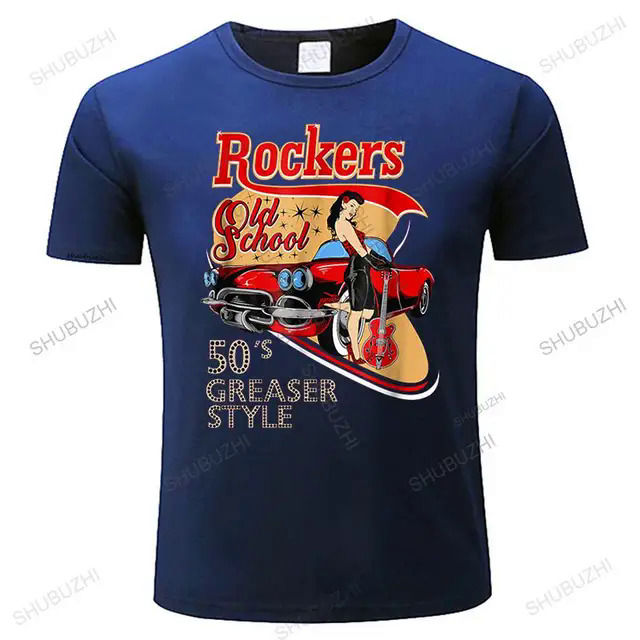Rockers%20Old%20School%20Rockabilly%20Classic%2060S%20Greaser%20Bike%20Dtg%20Men'S%20Lastest%20Simple%20Design%20Men%20T-Shirt%20male%20round%20neck%20teeshirts%20-%20Image%208