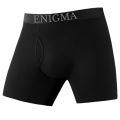 Enigma Premium Men's Underwear/Short Leg Boxer Brief/With Front Fly Opening - Black - Comfortable Fit.