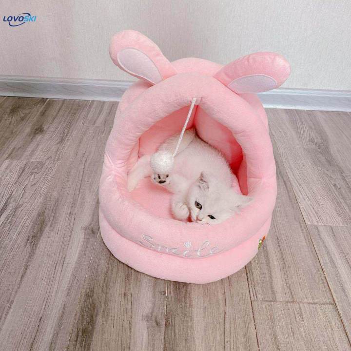 Lovely Cat Nest Comfortable Universal Cat Bed House for Cats and Small Dogs S Pink