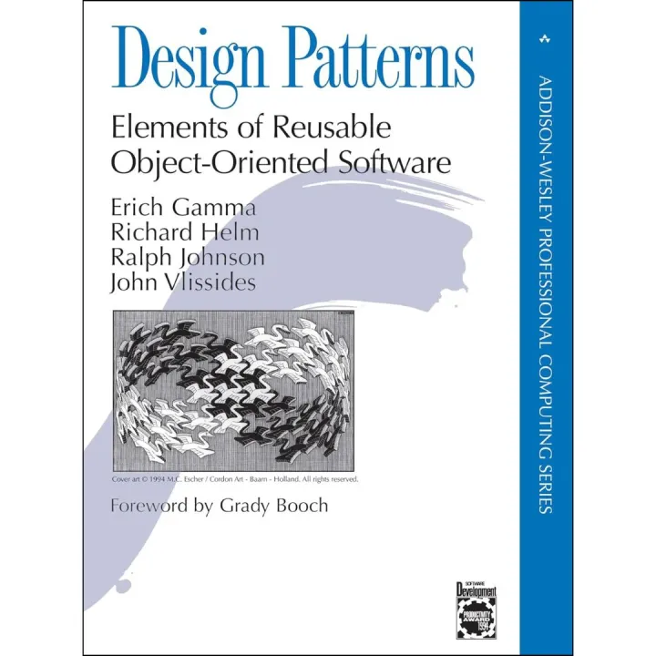 Design Patterns: Elements of Reusable Object-Oriented Software  by Erich Gamma , Richard Helm , Ralph Johnson , John Vlissides , Grady Booch (Foreword) , First Edition