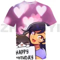Hip Hop Aphmau T-Shirts 3D Anime Tops Tee Oversized Tshirt Kids As A Cat Streetwear Graphic T Shirts for Women Clothing Harajuku. 