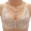 36~46 Summer Women Front Button Bra without padding Plus Size bras Mother's Cotton Wireless Underwear Large Bralette 5121.