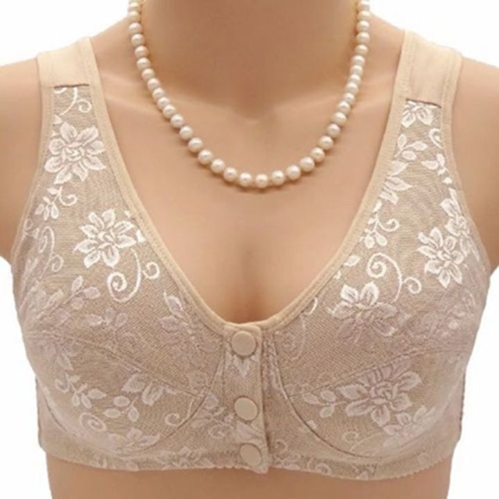36~46%20Summer%20Women%20Front%20Button%20Bra%20without%20padding%20Plus%20Size%20bras%20Mother's%20Cotton%20Wireless%20Underwear%20Large%20Bralette%205121%20-%20Image%202