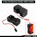 4 Slot AA Battery Holder Case With Cables Open Frame AA Battery Case Holder 4 Tank Rechargeable Battery Holder 14500 Battery Case 1.5V Pencil Battery Holder Casing. 
