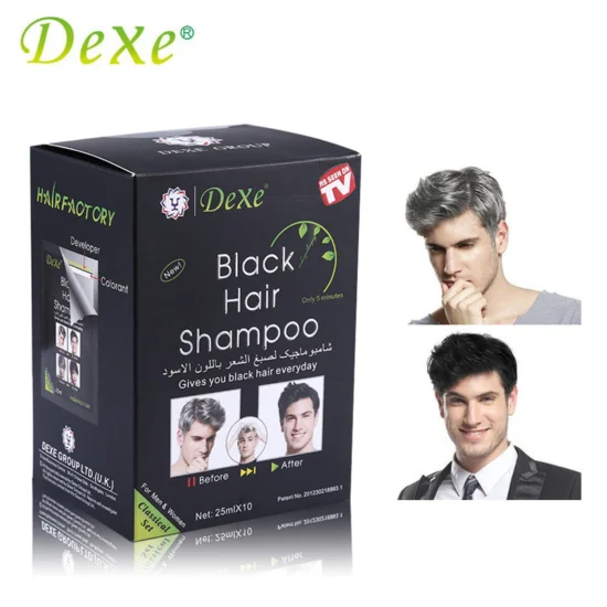 10PCS DEXE Black Hair Dye Shampoo Permanent Instant 5-Min Hair Color Dye Natural