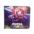 Super Mario Bros Short Wallet PU Material Half Fold Leather Card Holder Coin Purse. 