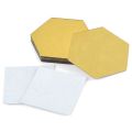 24 Pcs DIY 3D Mirror Hexagon Decal Art Mural Wall Sticker Home Decor Removable Gold.