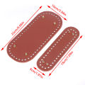 1Pc Long Bottom for Knitted Bag PU leather Bag Base Handmade Bottom With Holes Diy Crochet Bag Bottom accessories.