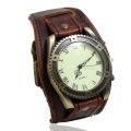 Boho Handmade Sew Wide Belt Strap Leather Men Pointer Watch Bracelets For Women Male Punk Vintage Jewelry.
