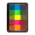 Color Fluorescent Note Label Paper Writable Mark Plastic Book Student Stationery Office Supplies.