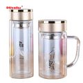 New Double Wall Glass cup Bottles Tumbler Glass Tea Drinking, Teacup Coffee Water pot tea cup,Water Bottle cups Flask.