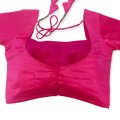 Hotpink  Color Semi Backless Blouse For Women. 