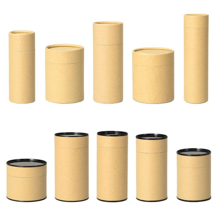 Accessories Multiple Sizes Packaging Boxes Kraft Paper Crafts Storage Box Cylindrical Cardboard Round Tube For Women Girls