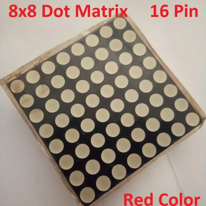 1588BS RED Color LED 38mm DOT Matrix Round Dot 8x8 3.75mm LED 16 Pin Leads Common Anode 7 Segment Display For Panel Moving Text Massage Arduino