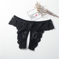 Female Lingerie XL XXL XXXL XXXXL Plus Size Lace Floral Crotch Opening Transparent Women's Underwear трусы женские.