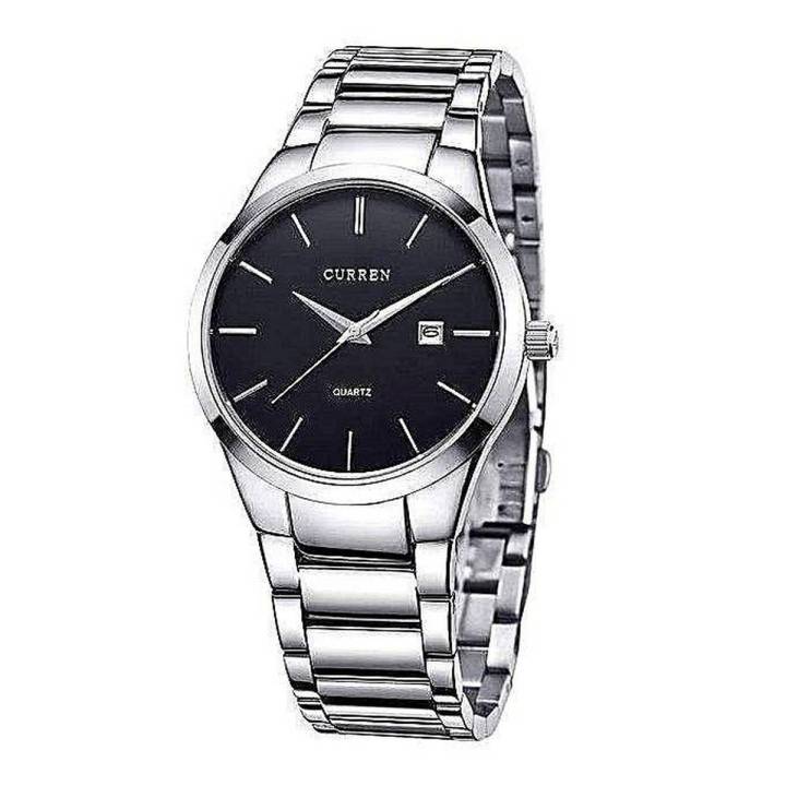Original Curren Watch 8052 Men's Watch With DATE Function - Silver and Black