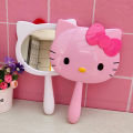Cartoon Sanrio Hello Kitty Handheld Makeup Mirror Kawaii Kt Cat Handle Make Up Mirrors Girl Birthday Gift. 