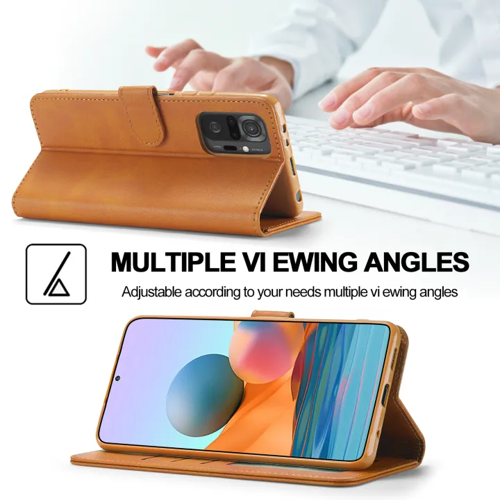 For%20Xiaomi%20Redmi%20Note%2010%20Pro/Note%2010%20Pro%20Max%20Phone%20Case%20PU%20Leather%20Magnetic%20Card%20Holder%20Case%20Shockproof%20TPU%20Inner%20Flip%20Stand%20Cover%20-%20Image%203