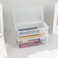 Pencil Case Large Volume Transparent Stationery Case Pencil Case Color Pencil Children Crayon Drawing Sketch Pencil Case.