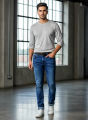 Men's Smart Looking Slim Fit Denim Jeans Pant By Style Rong.