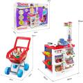 Kids Play Pretend Supermarket with Trolley Toy Set Shopping Market Set. 