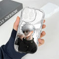 Hontinga for OPPO A12E A3S Realme C1 Back Cover Anime Cartoon Phone Case Cream Texture Wavy Edge Soft Mobile Cover. 