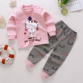 Pajamas Set Girls Underwear Suits Baby Boys Clothes Printed Autumn Winter Long Trousers Clothes Children's Clothing. 
