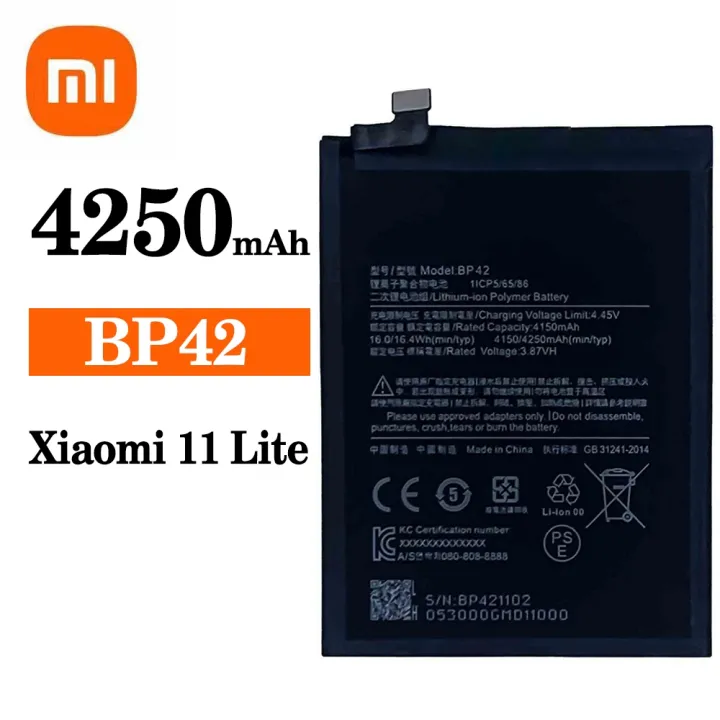 Xiaomi Mi 11 Lite Battery Replacement BP42 Battery with 4250mAh Capacity