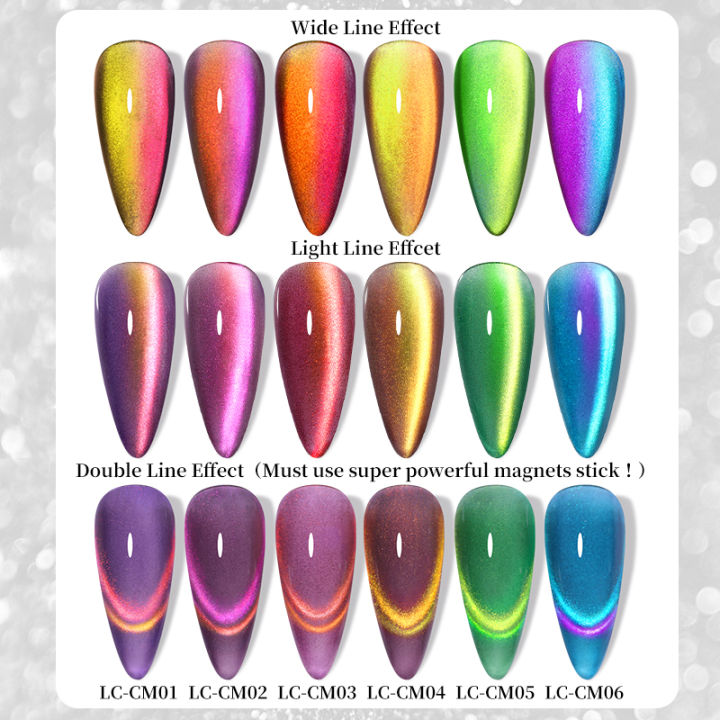 LILYCUTE%20Sparkling%207ml%20Cat%20Magnetic%20Gel%20Nail%20Polish%20Double%20Light%20Rainbow%20Effect%20Semi%20Permanent%20Soak%20Off%20UV%20LED%20Varnish%20Manicure%20-%20Image%202