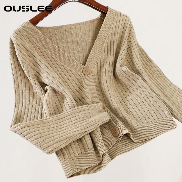 OUSLEE%202021%20Cardigan%20Sweater%20Women%20Spring%20Long%20Sleeve%20Short%20Sweaters%20Female%20Ribbed%20Knitted%20Jumper%20Tops%20Femme%20Casual%20Soft%20Outwear%20-%20Image%202