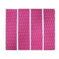 4Pcs/Lot Surfing Front Traction Pad-SUP Surfboard Deck Grip Mat Replacement with Adhesive (Pink).