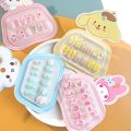 12Pcs/set Detachable Kuromi Children Cartoon False Nails My Melody KT Cat Kids Cartoon Fake Nails Nail Supplies Full Cover Nail Art Tips Kids Fake Nail Extension Student.