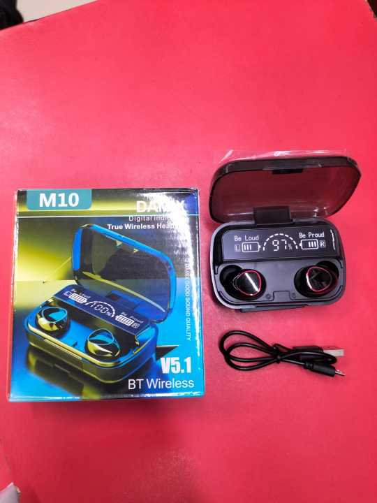 M10 TWS Earphone 9D Stereo LED Digital Display Touch CVC8.0 Digital Noise Reduction Technology - Earphone