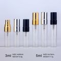 100PCS/Lot 3ml 5ml Sample Spray Bottle Portable Transparet Glass Perfume Bottle Atomizer Container Travel Parfum Women Perfume. 